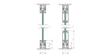 Laufschienenrohr für Glasschiebetür elox-inox