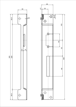 Preview: Anschlag für elektromagnetisches Schloss