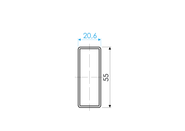 Preview: Aluminium-Zaunbrett 20x55-1800mm