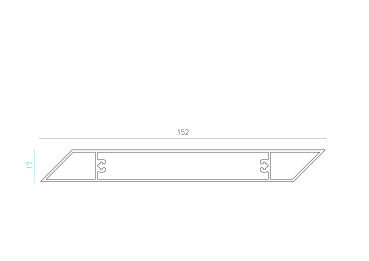 Preview: Aluminium-Zaunlatte 17x152-6000mm