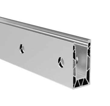 Preview: Aluprofil für Ganzglasgeländer - Oberverankerung