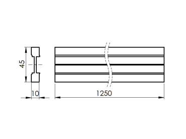 Preview: Aluprofil für Ganzglasgeländer entwässerungsprofi