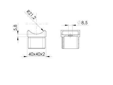 Preview: Handlaufhalter für Pfosten