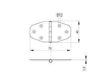 Torband INOX, AISI304, L=40mm