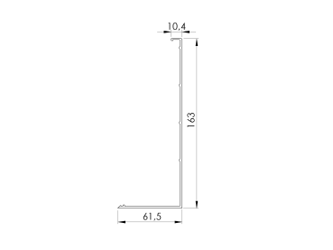 Abdeckleiste für Seitenhohlprofil AL/0011-LIGHT