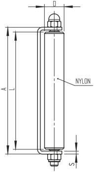 Preview: Walze zum Anschrauben WHITE