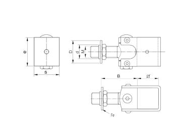 Torband mit U-Bügel Zn, M20