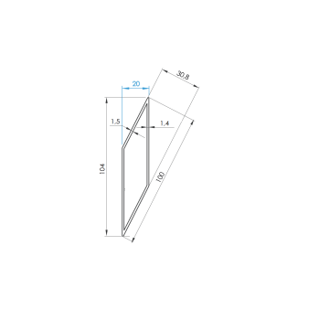 Preview: Aluminium-Jalousie für den Zaun 20x104-6000mm