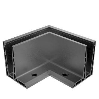 Preview: Ecke IN für Aluprofil mit Oberverankerung AL/ELOX/