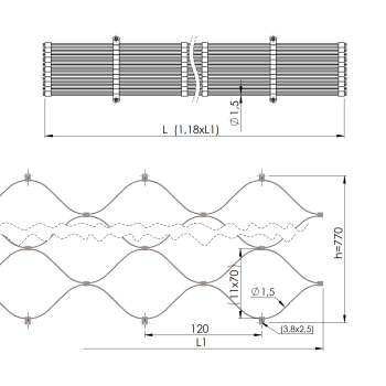 Preview: A14-BL/LV-70x120x1,5-21