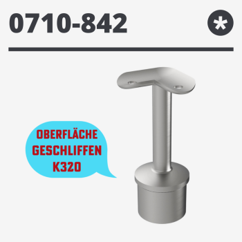 Handlaufstütze 90° für Pfosten 42,4 x 2,0 Rohrhalter Handlauf Ecke 42,4 mm, V2A, matt gebürstet