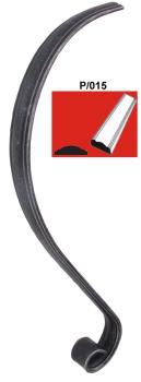 Preview: Zierelement - Handlauf Volute 200x600, P/015, 40x1