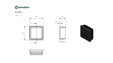 Preview: Pfostendeckel - PVC 40x40mm-PVC