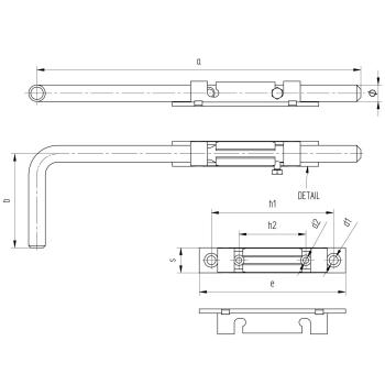 Stangenriegel Zn, L500mm
