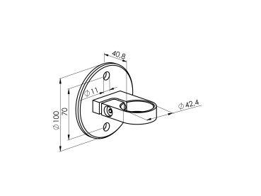 Wandflansch - stellbar