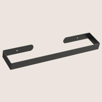 Preview: Papierhandtuchhalter Bügel Bad Toilette Badezimmer WC Metall SCHWARZ / BLU TERRY