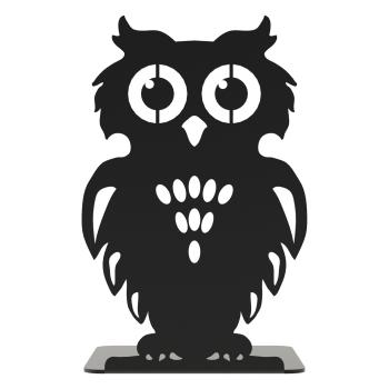Buchstütze Bücherhalter Design Ständer Bücherregal EULE Bookends für Zuhause Stütze Büro Geschenk SCHWARZ / OWL