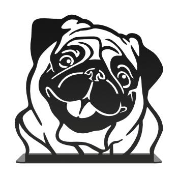 Buchstütze Bücherhalter Design Ständer Bücherregal HUND Kinergarten Bookends für Zuhause Mops Stütze Büro Kinder Geschenk SCHWARZ / DOG