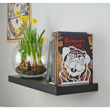 Preview: Buchstütze Bücherhalter Design Ständer Bücherregal HUND Kinergarten Bookends für Zuhause Mops Stütze Büro Kinder Geschenk WEIß / DOG