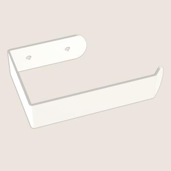 Preview: Papierhalter Halter für Toilettenpapier Bügel Bad Toilette WC Metall WEIß / BLU ROLL