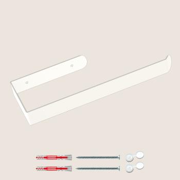 Papierhandtuchhalter Bügel Bad Toilette WC Metall WEIß / BLU HAND