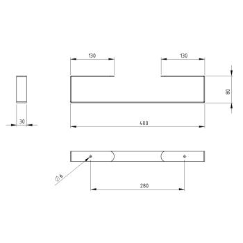 Preview: Papierhandtuchhalter Bügel Bad Toilette Badezimmer WC Metall WEIß / BLU TERRY