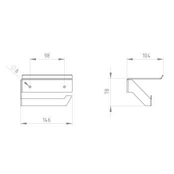 Toilettenpapierhalter mit Ablage Papierhalter Toilette Badezimmer WC Edelstahl SCHWARZ / CLASS