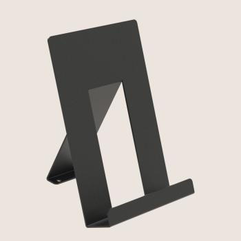 Preview: Händy-Ständer Kochbuchständer aus Metall Tablet Smartphone Bücher Unterlage Telefonständer SCHWARZ / COOKBOOK