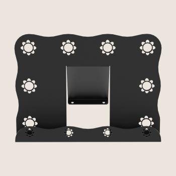 Preview: Tablet-Ständer Kochbuchständer aus Metall Smartphone Bücher Unterlage Telefonständer Retro-Stil SCHWARZ / LADY COOK