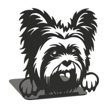 Buchstütze Bücherhalter Design Ständer Bücherregal HUND Kinergarten Bookends für Zuhause Stütze Büro Kinder DOG Geschenk SCHWARZ / YORK COCO