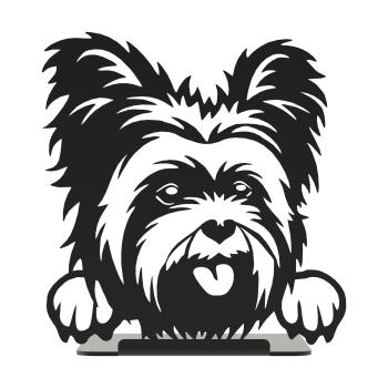 Buchstütze Bücherhalter Design Ständer Bücherregal HUND Kinergarten Bookends für Zuhause Stütze Büro Kinder DOG Geschenk SCHWARZ / YORK COCO