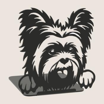 Buchstütze Bücherhalter Design Ständer Bücherregal HUND Kinergarten Bookends für Zuhause Stütze Büro Kinder DOG Geschenk SCHWARZ / YORK COCO