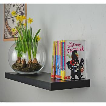 Preview: Buchstütze Bücherhalter Design Ständer Bücherregal WICHTEL Kinergarten Bookends für Zuhause Stütze Büro Kinder Geschenk SCHWARZ / ZWERG 1