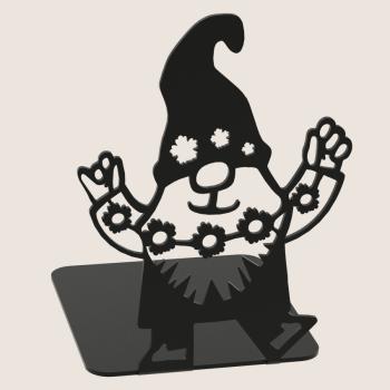 Preview: Buchstütze Bücherhalter Design Ständer Bücherregal WICHTEL Kinergarten Bookends für Zuhause Stütze Büro Kinder Geschenk SCHWARZ / ZWERG 1