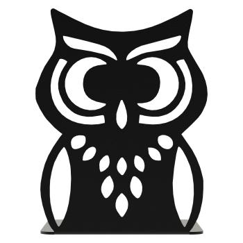Buchstütze Bücherhalter Design Ständer Bücherregal EULE Bookends für Zuhause Stütze Büro Geschenk SCHWARZ / OWL 2