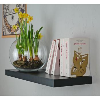 Preview: Buchstütze Bücherhalter Design Ständer Bücherregal EULE Bookends für Zuhause Stütze Büro Geschenk GOLD / EULE 3