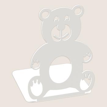 Buchstütze Bücherhalter Design Ständer Bücherregal Teddy Kinergarten Bookends für Zuhause Stütze Büro Kinder Geschenk WEIß / TEDDYBÄR