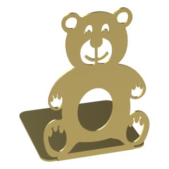 Buchstütze Bücherhalter Design Ständer Bücherregal Teddy Kinergarten Bookends für Zuhause Stütze Büro Kinder Geschenk GOLD / TEDDYBÄR