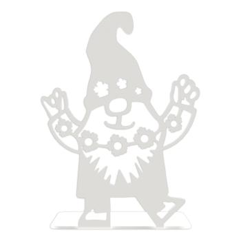 Buchstütze Bücherhalter Design Ständer Bücherregal WICHTEL Kinergarten Bookends für Zuhause Stütze Büro Kinder Geschenk WEIß / ZWERG 1