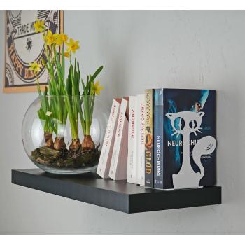 Preview: Buchstütze Bücherhalter Design Ständer Bücherregal CAT Bookends für Zuhause Stütze Büro Geschenk WEIß / KATZE 3
