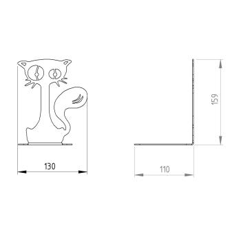 Preview: Buchstütze Bücherhalter Design Ständer Bücherregal CAT Bookends für Zuhause Stütze Büro Geschenk GOLD / KATZE 3