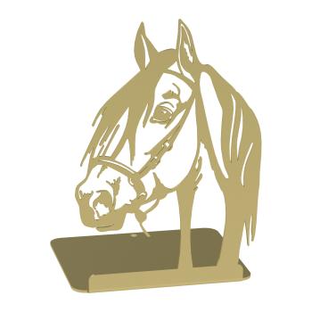 Buchstütze Bücherhalter Design Ständer Bücherregal Bookends Horse für Zuhause Stütze Büro Geschenk GOLD / PFERD 2