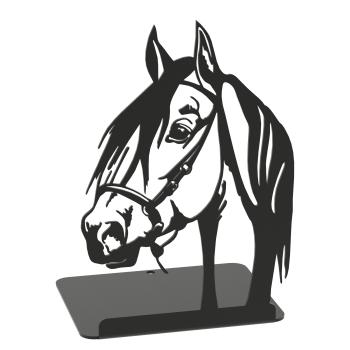 Buchstütze Bücherhalter Design Ständer Bücherregal Bookends Horse für Zuhause Stütze Büro Geschenk SCHWARZ / PFERD 2