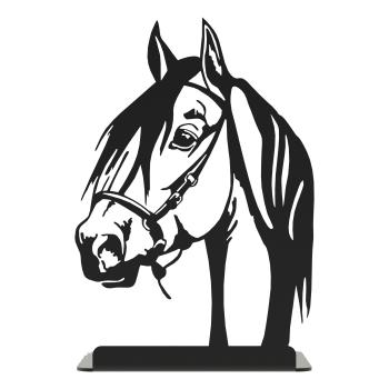 Preview: Buchstütze Bücherhalter Design Ständer Bücherregal Bookends Horse für Zuhause Stütze Büro Geschenk SCHWARZ / PFERD 2