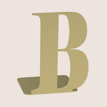 Preview: Buchstütze Bücherhalter Design Ständer Bücherregal Bookends Buch für Zuhause Stütze Büro Geschenk GOLD / BOOK 2