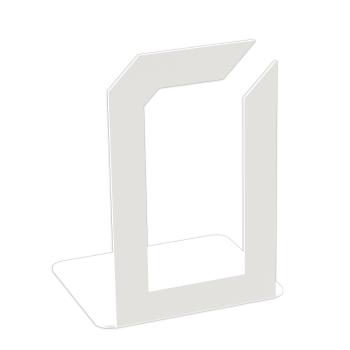 Buchstütze Bücherhalter Design Ständer Bücherregal Bookends Buch eckig für Zuhause Stütze Büro Geschenk WEIß / QUAD
