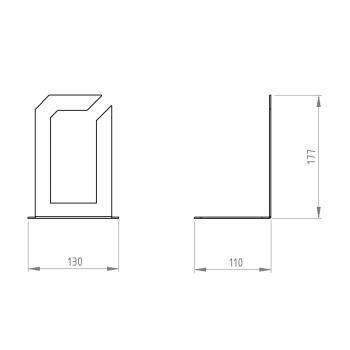Preview: Buchstütze Bücherhalter Design Ständer Bücherregal Bookends Buch eckig für Zuhause Stütze Büro Geschenk SCHWARZ / QUAD