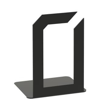 Buchstütze Bücherhalter Design Ständer Bücherregal Bookends Buch eckig für Zuhause Stütze Büro Geschenk SCHWARZ / QUAD