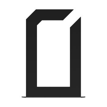 Preview: Buchstütze Bücherhalter Design Ständer Bücherregal Bookends Buch eckig für Zuhause Stütze Büro Geschenk SCHWARZ / QUAD