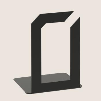 Preview: Buchstütze Bücherhalter Design Ständer Bücherregal Bookends Buch eckig für Zuhause Stütze Büro Geschenk SCHWARZ / QUAD